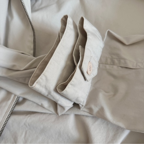 VINTAGE CHEVIGNON CRAFTSMANSHIP BEIGE COTTON BOMBER JACKET EMBROIDERY UNISEX L - Picture 13 of 15